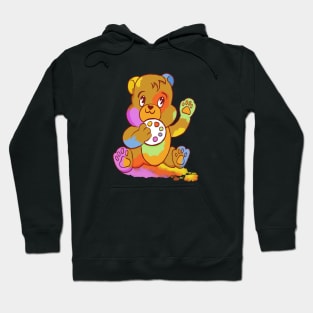 Painter Teddy Bear Hoodie